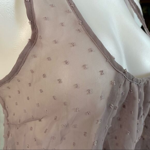 Love on a Hanger Lavender Purple Tank Camisole Mesh Top Size M - Picture 6 of 10